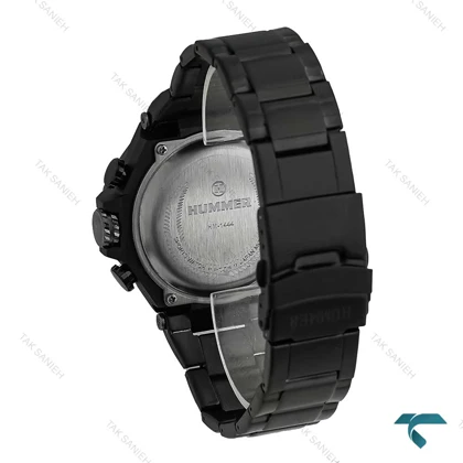 ساعت مردانه هامر 1444 دوزمانه بند فلزی مشکی Hummer-7537-G