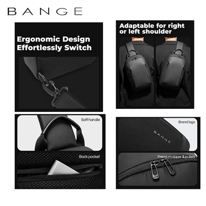 کیف کراس بادی مردانه بنج BANGE BG-3077 ضدآب