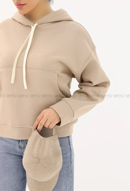 هودی باکسی ساده رنگی کد1005150