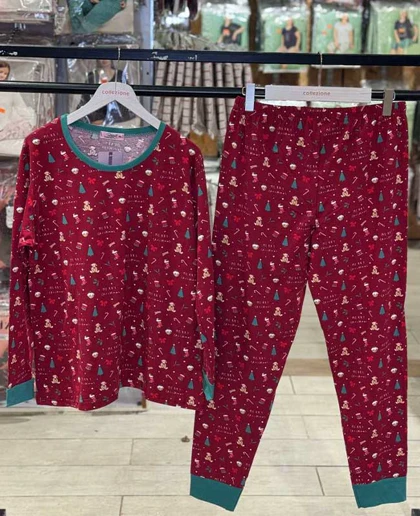 بلوز و شلوار سایز بزرگ نخ پنبه سکسن کد40840