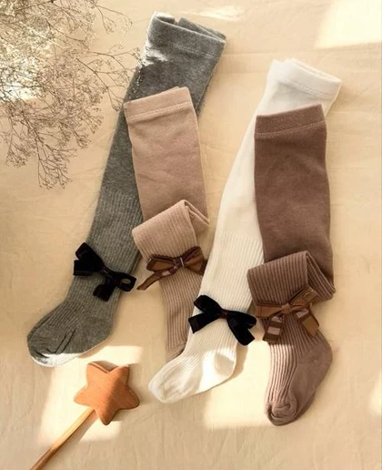 جوراب شلواری کبریتی پاپیونی