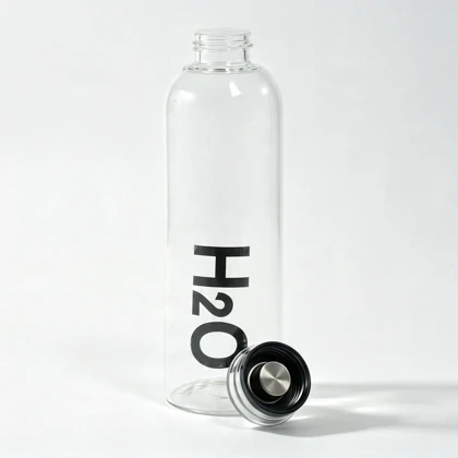 بطری پیرکس 1 لیتر درب پیرکس H2O