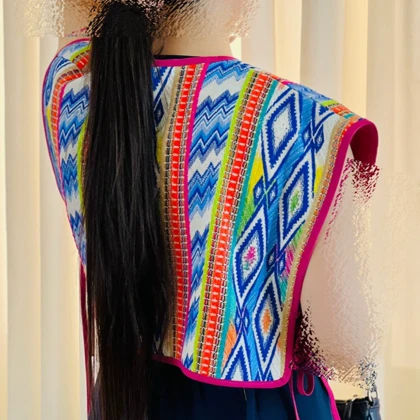 وست سنتی زنانه طرح هندسی | استایل خاص و رنگارنگ آیوی