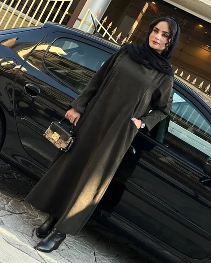 مانتو بلند مخمل کبریتی مدل تیانا کد 77512