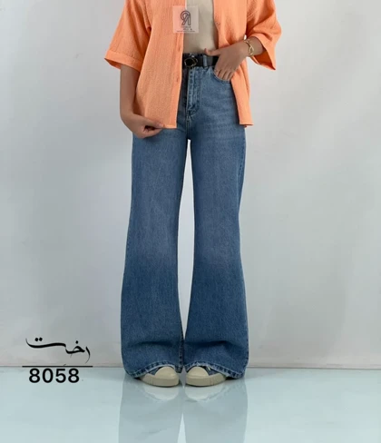 شلوار فلر بگ جین آبی