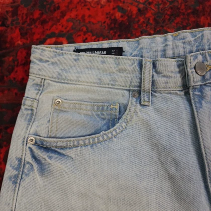 شلوار جین نیم بگ بدون جنسیت pull & bear کد 377
