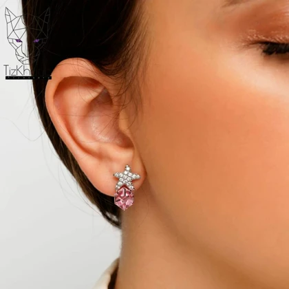 گوشواره ستاره و نگین سوارسکی