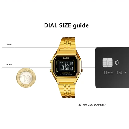 ساعت مچی دیجیتال کاسیو Casio مدل LA680WGA-1B سری وینتیج با کرنومتر