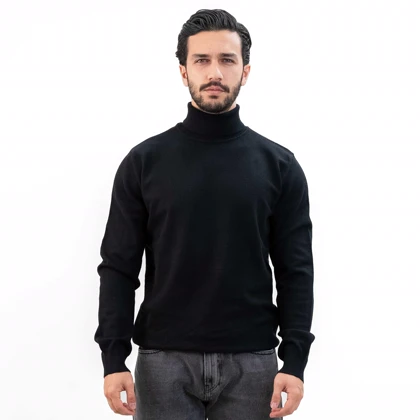 پلیور بافت یقه اسکی اسلیم فیت مردانه - 03252356