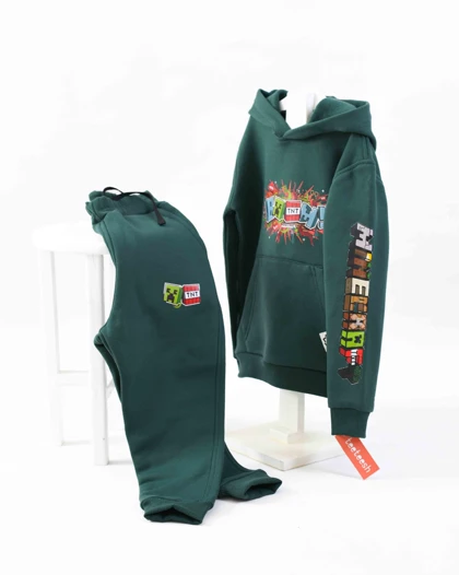 ست هودی شلوار طرح ماینکرافت