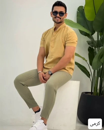 پیراهن ساده مردانه دبل فیس_کد4305