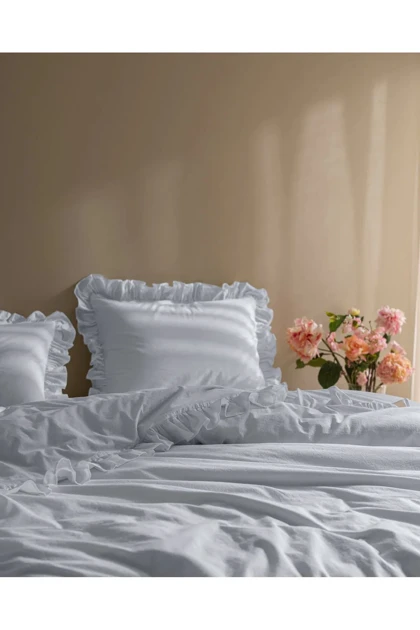 سرویس روتختی دو نفره Madame Coco مدل Obernai پنبه - آبی