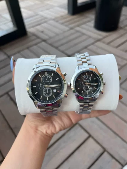 ست ساعت زنانه و مردانه سیتیزن vip کیفیت AAA استیل رنگ ثابت ضد حساسیت تقویم دار