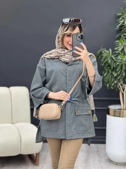 مانتو کمر گت بغل چاک