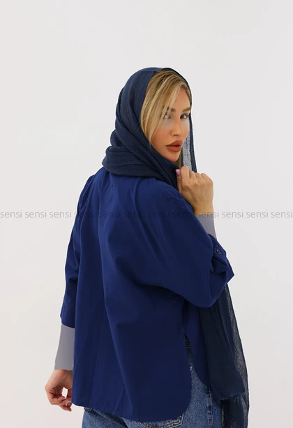 شومیز زنانه لینن آستین دکمه کد1006194