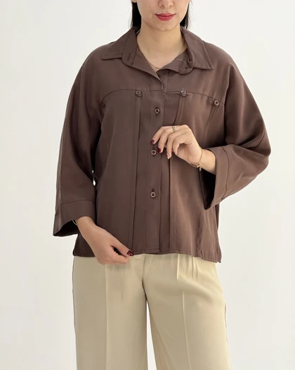 شومیز روناز کتان سیلک