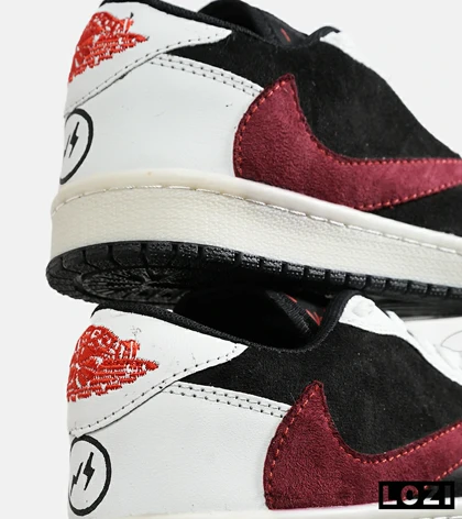 کفش کتانی مردانه قهوه ای سفید مشکی زرشکی NIKE travis scott مدل 7119
