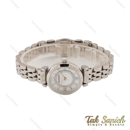 ساعت امپریوآرمانی مینی زنانه سیلور صفحه سفید نگین‌دار Armani-5789-L