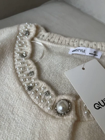 کاردیگان مروارید ترک QuStyle شیری کد 297