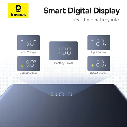 پاور بانک 10000 باسئوس مدل P10076801123-00 توان 20 وات Type-C و USB-A