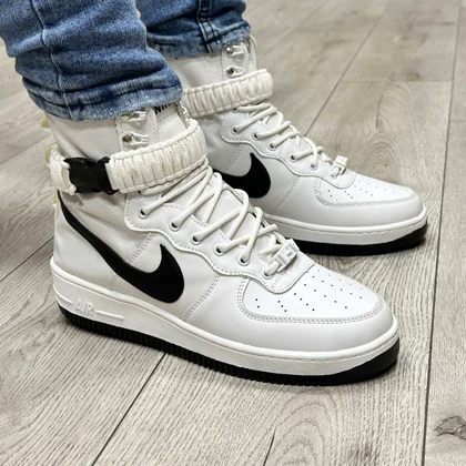 کفش و کتانی ساق‌دار مردانه مدل NIKE AIRFORCE AF1 رنگ سفید