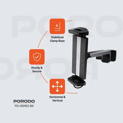هولدر موبایل و تبلت پورودو Porodo مدل PD-HSM03 اتصال به لبه میز