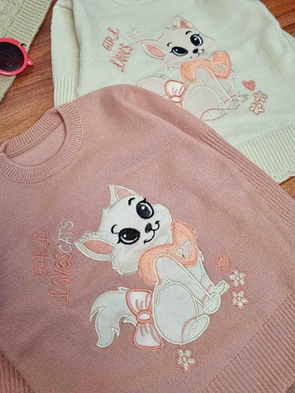 بلوز بافت دخترانه مدل پیشی