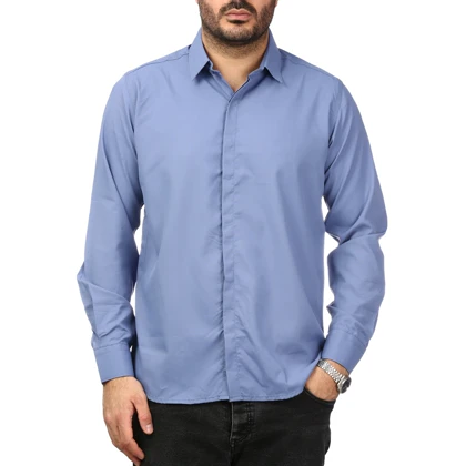 پیراهن آستین بلند ساده مردانه مدل 6102392