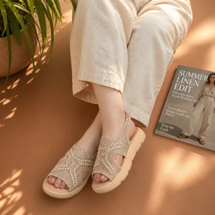 صندل گیپوری مرواریدی زنانه