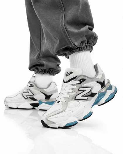 کفش کتانی مردانه مدل نیوبالانس 9060 سفید لژ آبی New Balance 9060