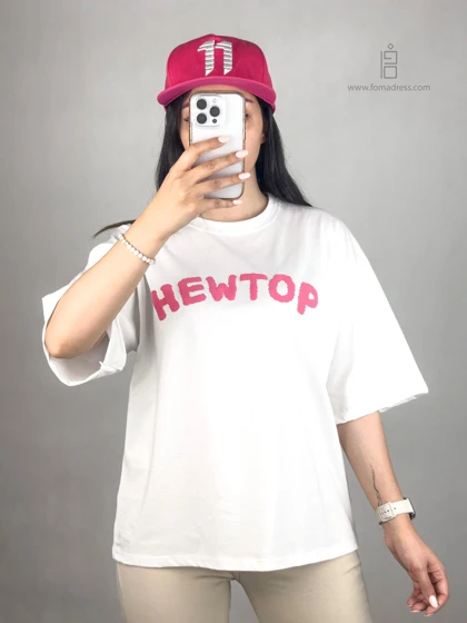 تیشرت باکسی طرح Hewtop