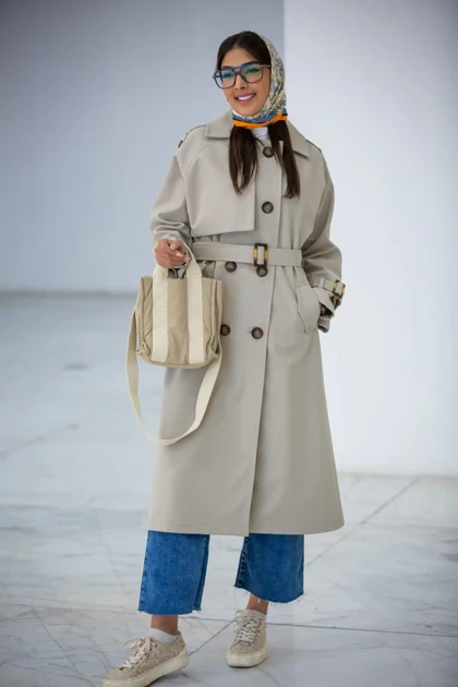 بارانی سانتانا بلند 6 دکمه