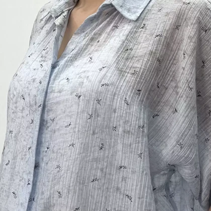 شومیز زنانه شیشه ای طرح گل 002911241046407