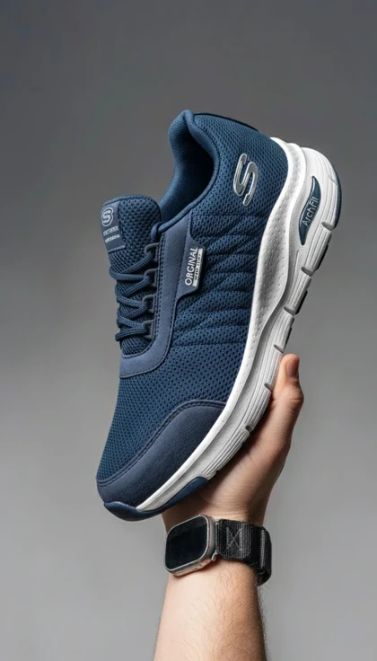 کفش ورزشی مردانه اسکچرز مدل Quantum -سرمه ای