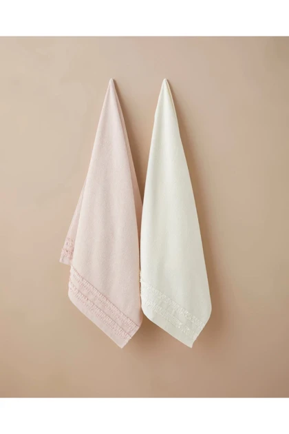 حوله حمام پنبه‌ای English Home مدل Soft Ruffle