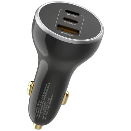 شارژر فندکی فست شارژ ماشین تایپ سی و یو اس بی 160 وات پرووان PCG29