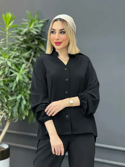 شومیز ساده جلو دکمه