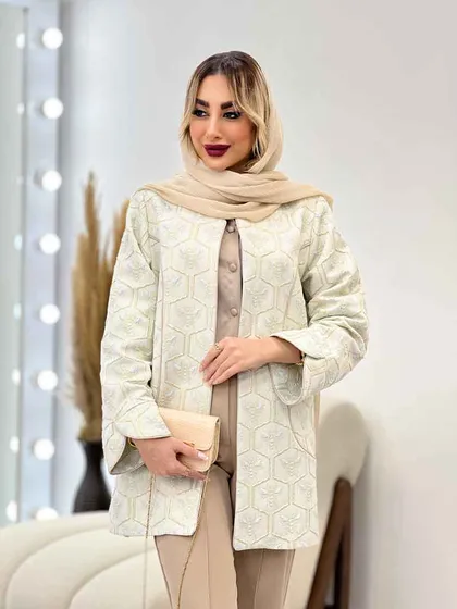 مانتو ژاکارد آستین لاله