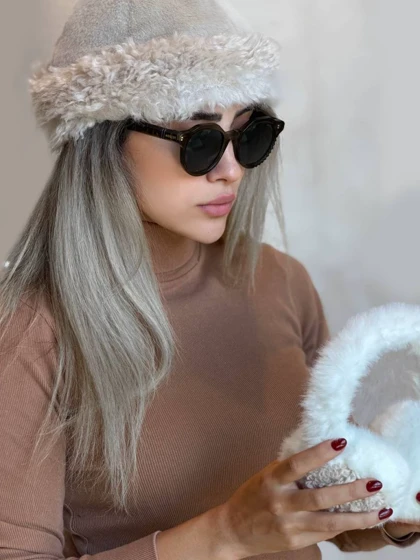 ست کلاه باکت و گوش گیر زمستانی زنانه مدل pilo