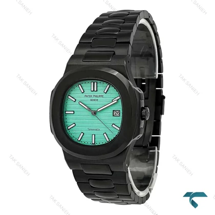 ساعت پتک فلیپ ناتیلوس مردانه مشکی صفحه تیفانی Patek-7242-G