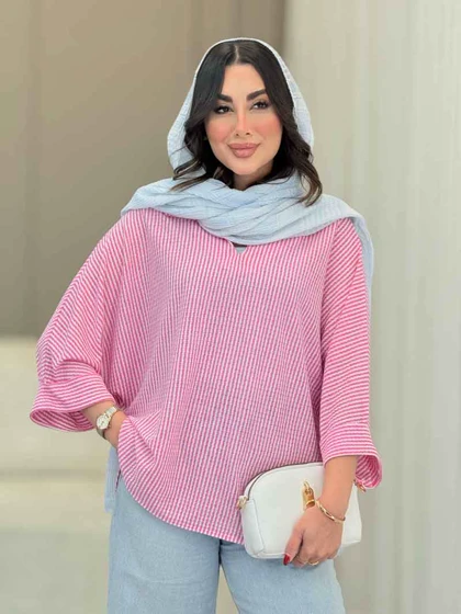 مانتو پانچ راه راه