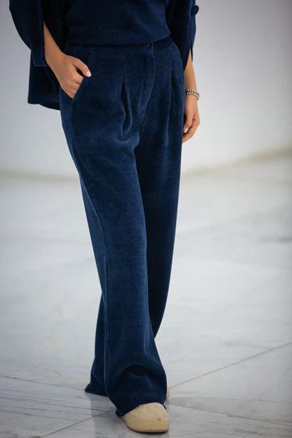 شلوار بگ زنانه بیسکوئیتی دو پیلی