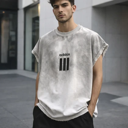 وست جین سنگشور سفید با سایه دودی پارچه جین کاغذی استایل لش باکسی