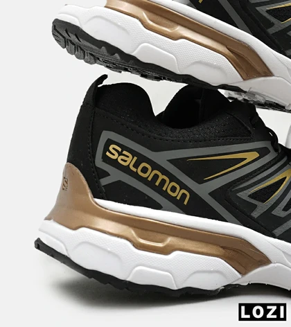 کفش کتانی بزرگ پا مشکی سفید طلایی Salomon X ULTRA