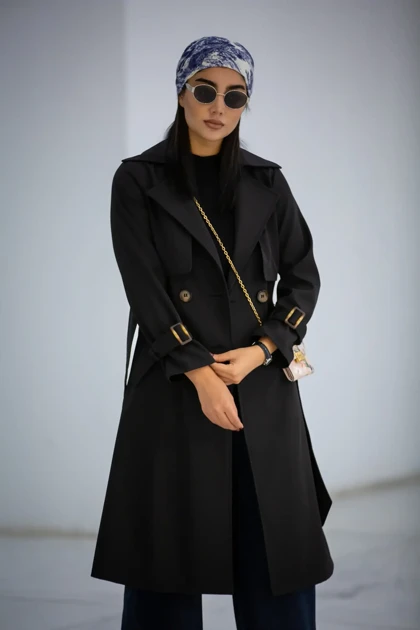 بارانی سانتانا دکمه دوبل بلند