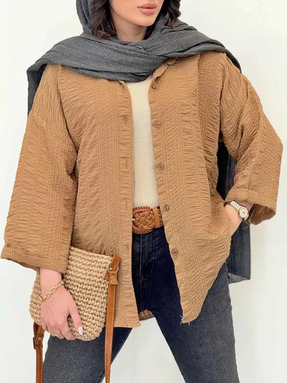 شومیز دوخت دار پایین هلال