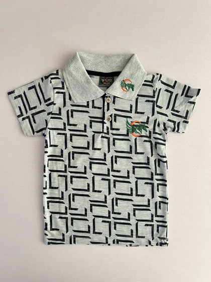 تیشرت بچگانه پولو طرح هندسی20027