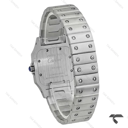 کارتیر سانتوز زنانه استیل صفحه سفید مدیوم Cartier-5958-L