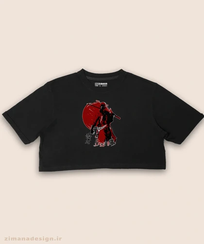 کراپ زنانه طرح وان پیس شخصیت زورو کد 986