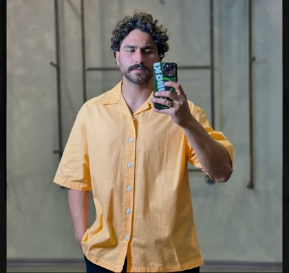 پیراهن لینن آستین کوتاه انگلیسی